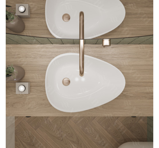 Умивальник (раковина) VBI TRENTO 55 WHITE накладний