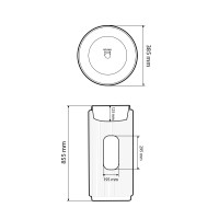 Умивальник (раковина) VBI TARANTO MARMO MATT підлоговий