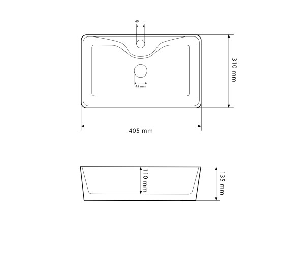 Умивальник (раковина) VBI FORLI S WHITE накладний