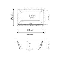 Умивальник (раковина) VBI MERANO M WHITE врізний