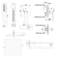 Душова система KOHLMAN EXPERIENCE 20 CHROME + BOX прихованого монтажу