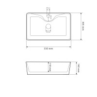 Умивальник (раковина) VBI FORLI L WHITE накладний