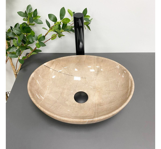 Умивальник (раковина) VBI PARMA BROWN STONE GLOSSY накладний