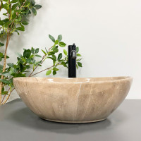 Умывальник (раковина) VBI PARMA BROWN STONE GLOSSY накладной