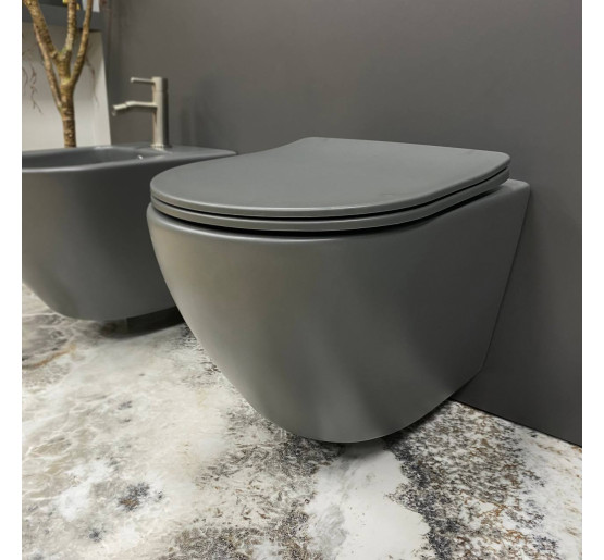 Підвісний унітаз VBI VULCANO GREY MATT