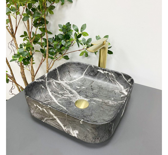 Умивальник (раковина) VBI ALGHERO BLACK ONYX MATT накладний