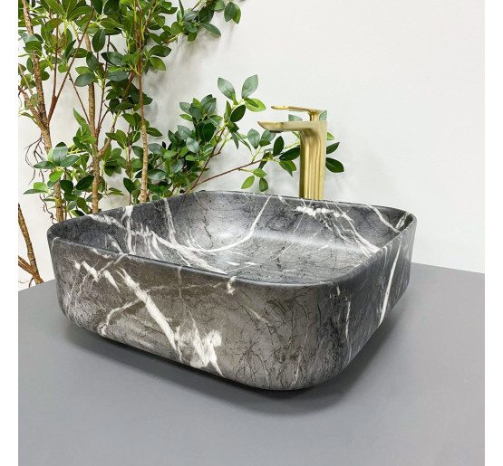 Умивальник (раковина) VBI ALGHERO BLACK ONYX MATT накладний