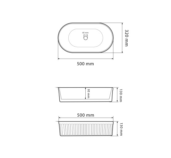 Умивальник (раковина) VBI BIELLA WHITE накладний