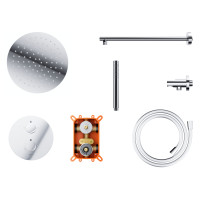 Душова система CORSAN LUGO CHROMЕ з термостатом + BOX прихованого монтажу *