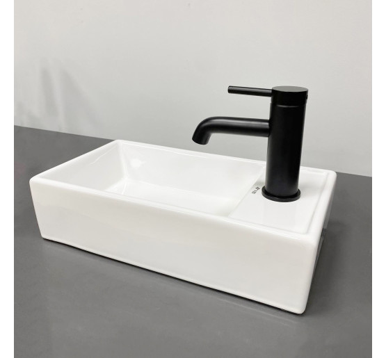 Умивальник (раковина) VBI LAGO L WHITE накладний підвісний