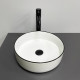 Умивальник (раковина) VBI PRATO WHITE BLACK EDGE накладний