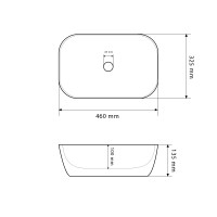 Умивальник (раковина) VBI RAVENNA MARBLE BLACK MATT накладний
