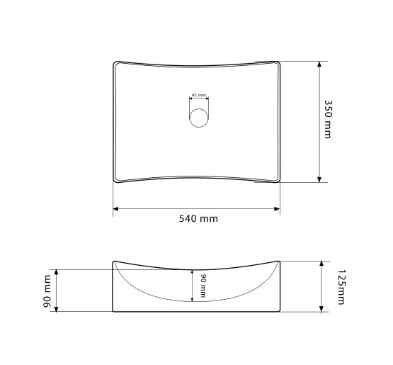 Умивальник (раковина) VBI VIAREGGIO WHITE накладний