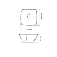 Умивальник (раковина) VBI CORTONA WHITE накладний