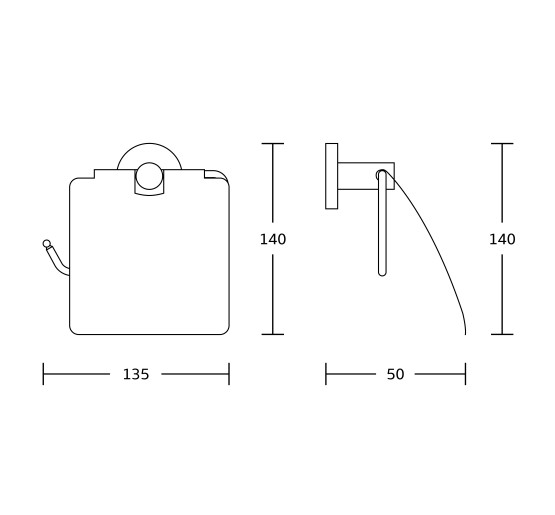Тримач для туалетного паперу з кришкою VBI VENUS CHROME