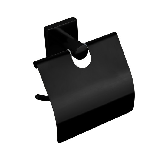 Держатель для туалетной бумаги с крышкой VBI SATURN BLACK