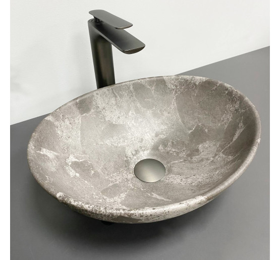 Умывальник (раковина) VBI PARMA DARK GREY STONE MATT накладной