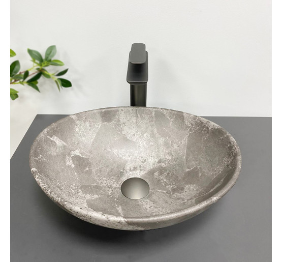 Умывальник (раковина) VBI PARMA DARK GREY STONE MATT накладной