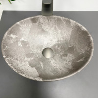 Умивальник (раковина) VBI PARMA DARK GREY STONE MATT накладний