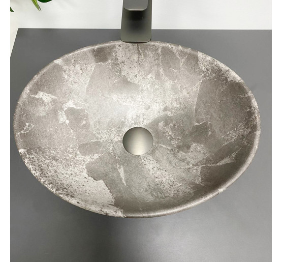 Умывальник (раковина) VBI PARMA DARK GREY STONE MATT накладной