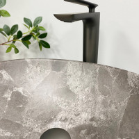 Умивальник (раковина) VBI PARMA DARK GREY STONE MATT накладний