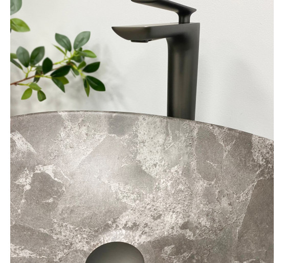 Умывальник (раковина) VBI PARMA DARK GREY STONE MATT накладной