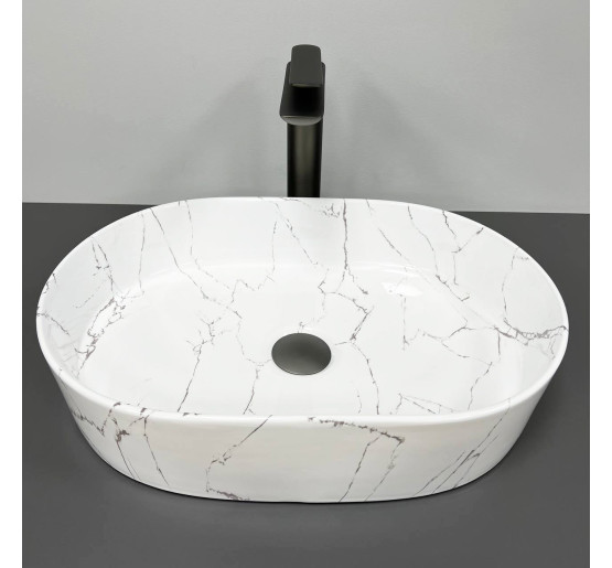 Умывальник (раковина) VBI VERONA 50 MARMO GLOSSY накладной