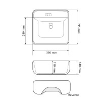 Умивальник (раковина) VBI RAGUSA S MARMO GLOSSY накладний