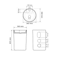 Умивальник (раковина) VBI VINICI WHITE підлоговий