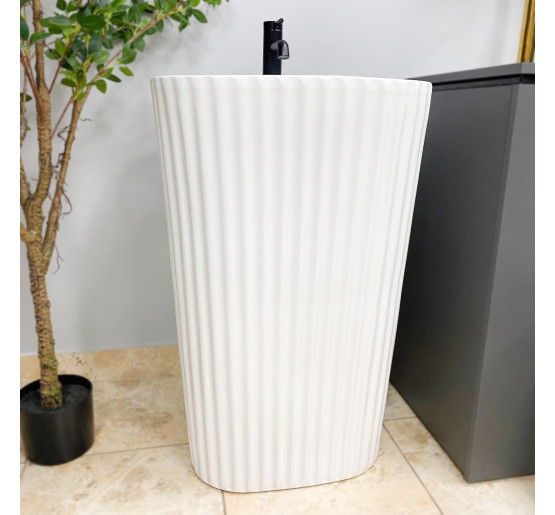 Умывальник (раковина) VBI TARSIA WHITE напольный