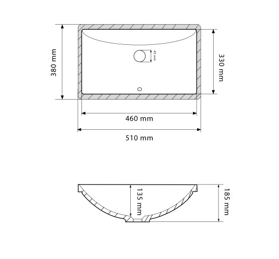 Умывальник (раковина) VBI SIRACUSA WHITE врезной