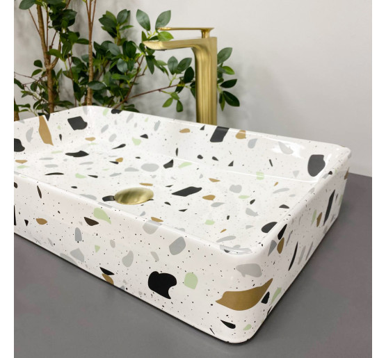 Умывальник (раковина) VBI TRIEST TERAZZO GLOSSY накладной