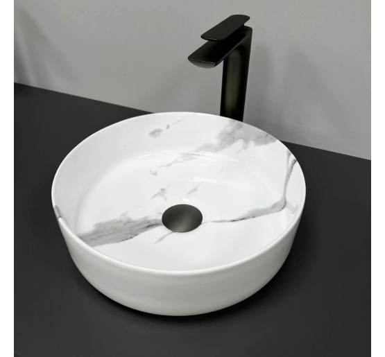 Умывальник (раковина) VBI PRATO MARBLE NATURE GLOSSY накладной