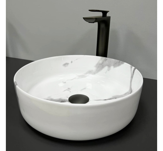 Умывальник (раковина) VBI PRATO MARBLE NATURE GLOSSY накладной