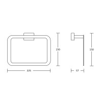 Полотенцедержатель кольцевой VBI MERCURY GOLD