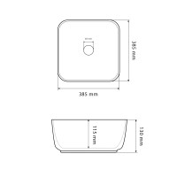 Умивальник (раковина) VBI ALGHERO BLACK ONYX MATT накладний