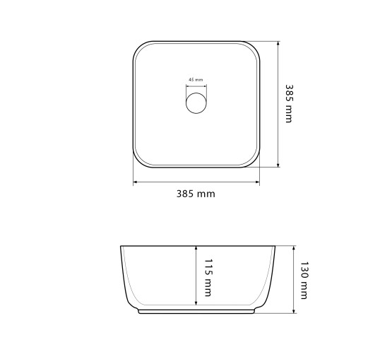 Умивальник (раковина) VBI ALGHERO BLACK ONYX MATT накладний