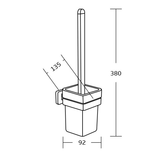 Йоржик для унітазу VBI MARS 2 CHROME
