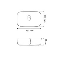 Умивальник (раковина) VBI AOSTA SMOKE BLUE накладний