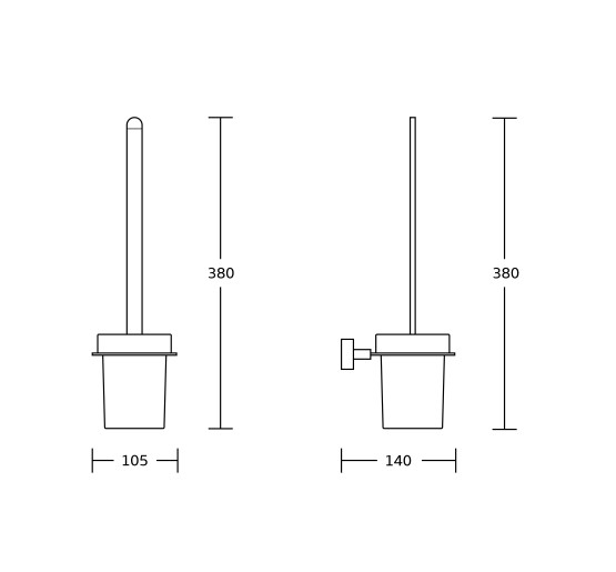 Ёршик для унитаза VBI MERCURY GOLD