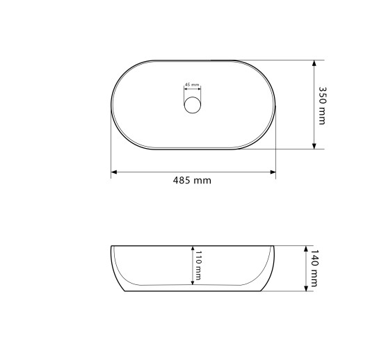 Умивальник (раковина) VBI MODENA S TEĎZO GLOSSY накладний
