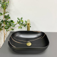 Умывальник (раковина) VBI RAVENNA BLACK STONE MATT накладной