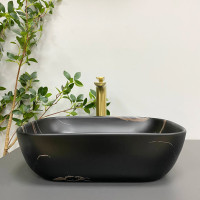 Умивальник (раковина) VBI RAVENNA BLACK STONE MATT накладний