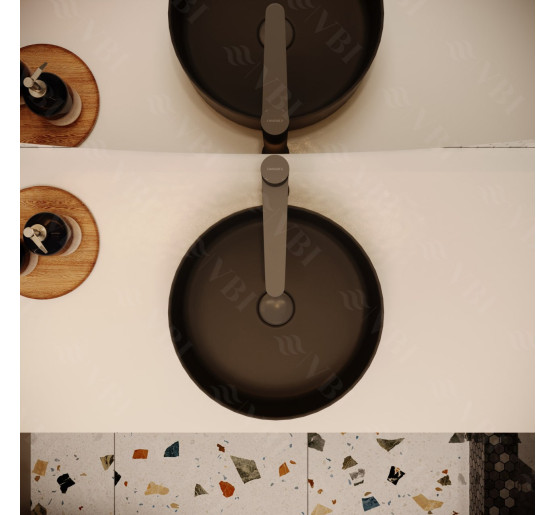 Умывальник (раковина) VBI PRATO BLACK MATT накладной