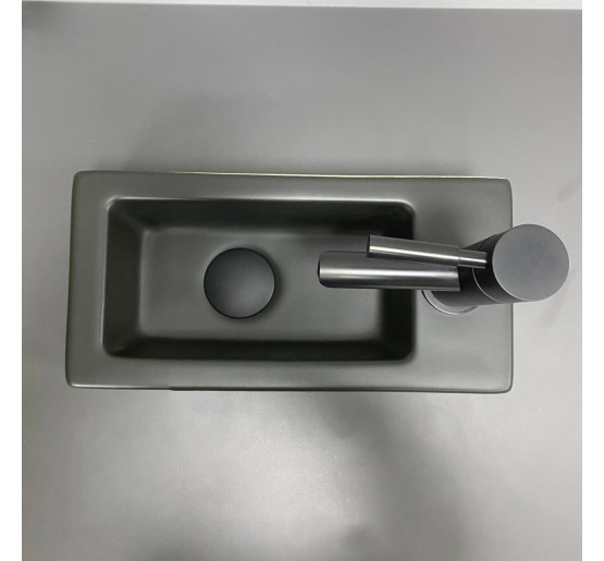 Умивальник (раковина) VBI KOMO L BLACK MATT накладний підвісний