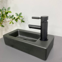 Умивальник (раковина) VBI KOMO L BLACK MATT накладний підвісний