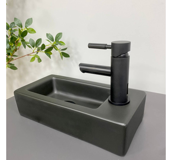 Умивальник (раковина) VBI KOMO L BLACK MATT накладний підвісний