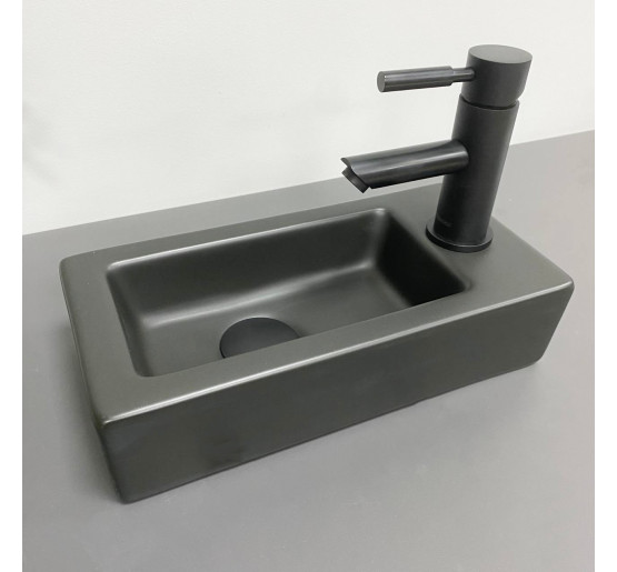 Умивальник (раковина) VBI KOMO L BLACK MATT накладний підвісний