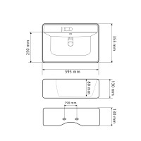 Умивальник (раковина) VBI PADUA 60 WHITE накладний підвісний