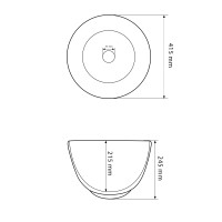 Умивальник (раковина) VBI LERICI WHITE накладний